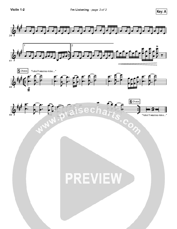 I'm Listening Violin 1/2 (Chris McClarney / Hollyn)