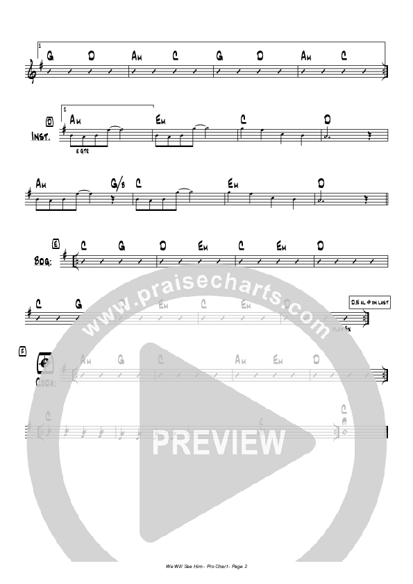 We Will See Him (Instrumental) Chords & Lyrics (Hillsong Worship)