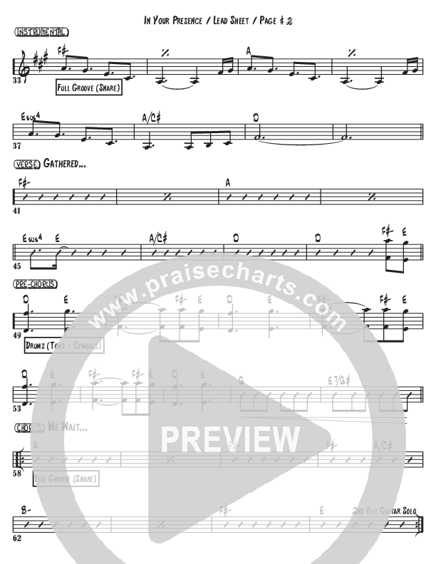 In Your Presence Lead Sheet (Puchi Colon)