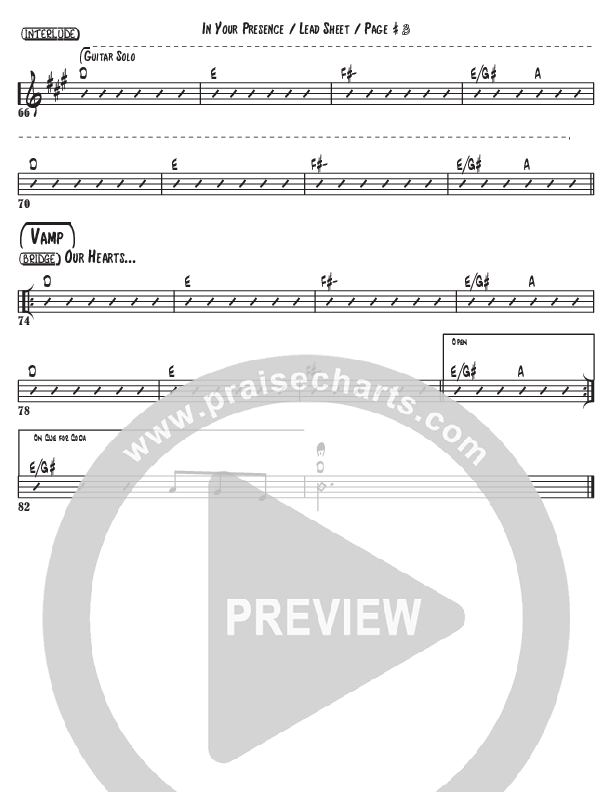 In Your Presence Lead Sheet (Puchi Colon)