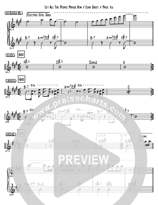 Let All The People Praise Him Lead Sheet (Puchi Colon)