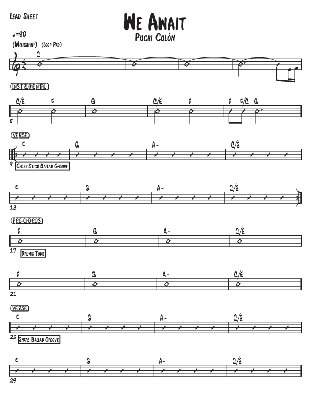 We Await Lead Sheet (Puchi Colon)