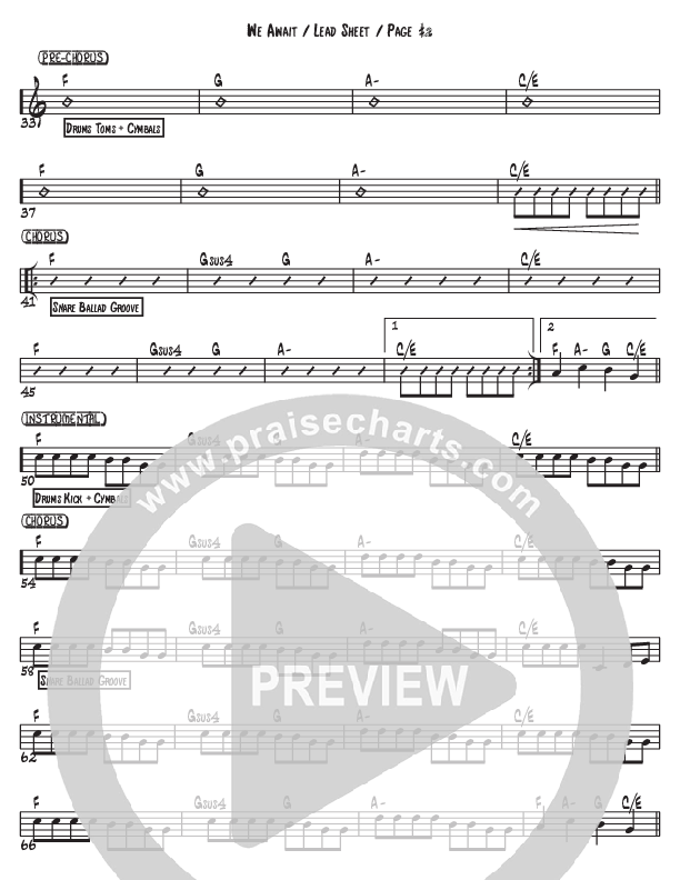 We Await Lead Sheet (Puchi Colon)