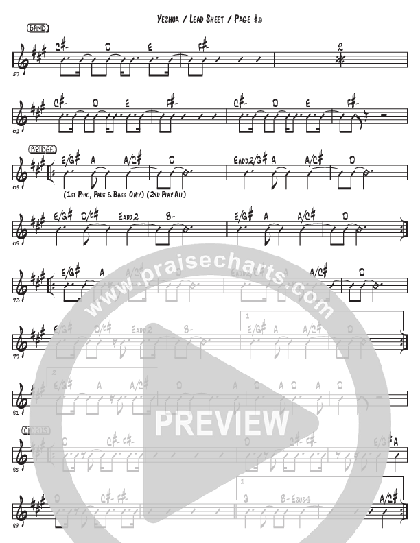 Yeshua Lead Sheet (Puchi Colon)