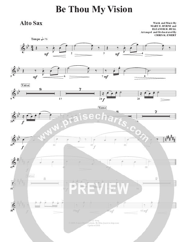 Be Thou My Vision Alto Sax (Chris Emert)