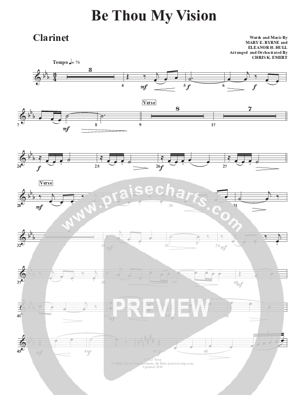 Be Thou My Vision Clarinet (Chris Emert)