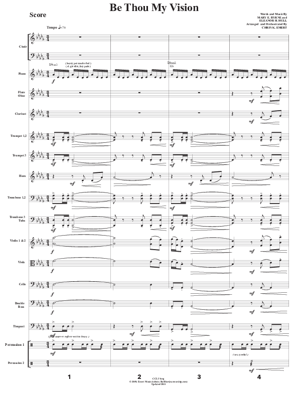 Be Thou My Vision Conductor's Score (Chris Emert)