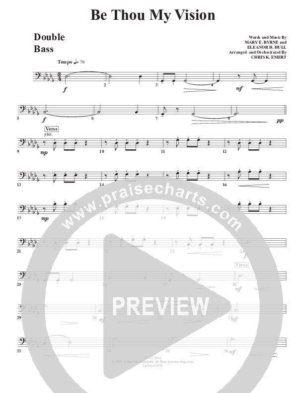 Be Thou My Vision Double Bass (Chris Emert)