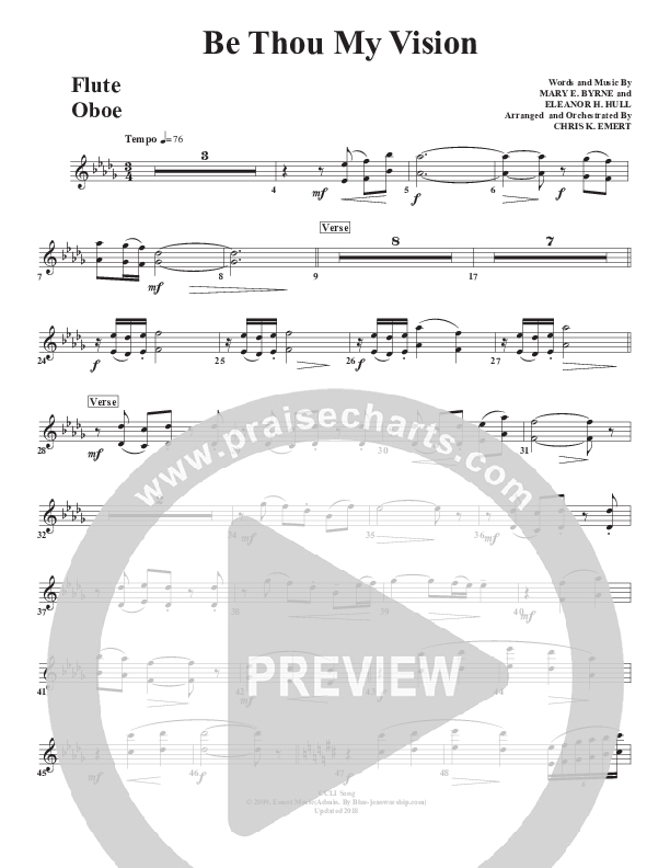 Be Thou My Vision Flute/Oboe (Chris Emert)