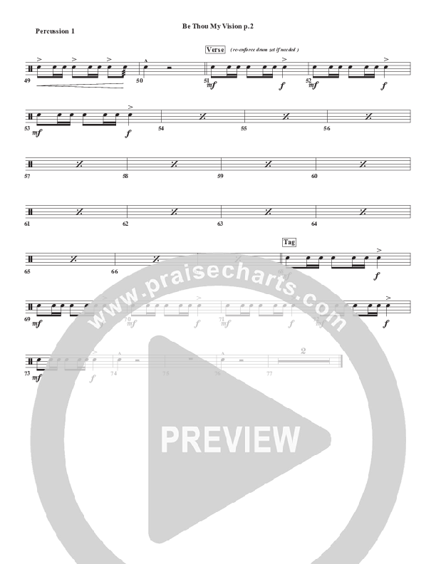 Be Thou My Vision Percussion (Chris Emert)