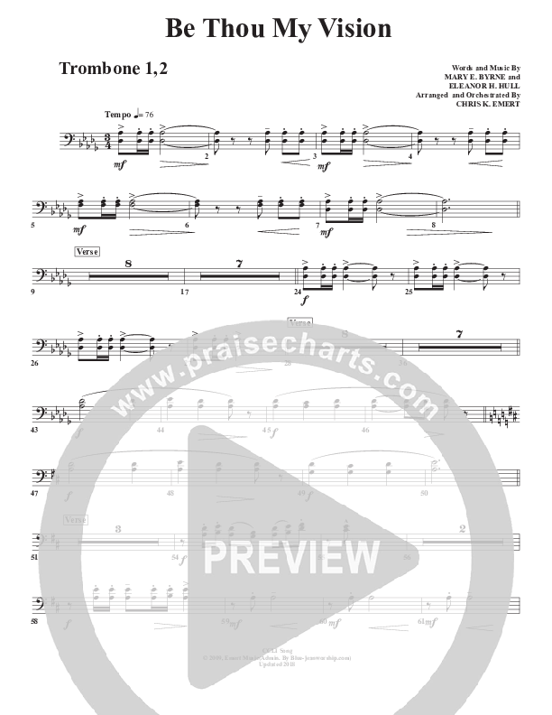 Be Thou My Vision Trombone 1/2 (Chris Emert)