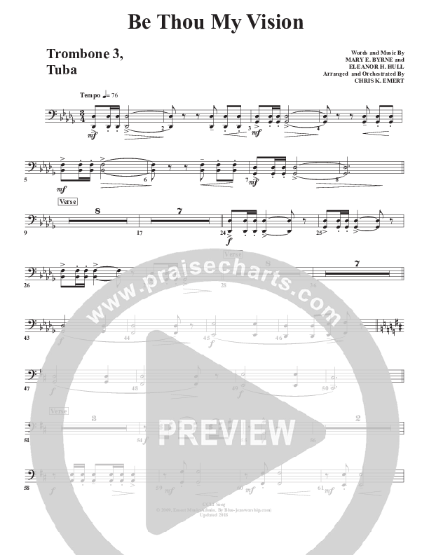 Be Thou My Vision Trombone 3/Tuba (Chris Emert)