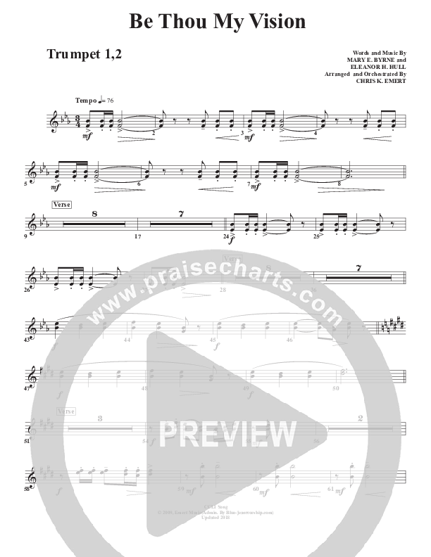 Be Thou My Vision Trumpet 1,2 (Chris Emert)