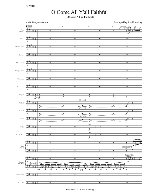 O Come All Y'all Faithful Orchestration (Ric Flauding)