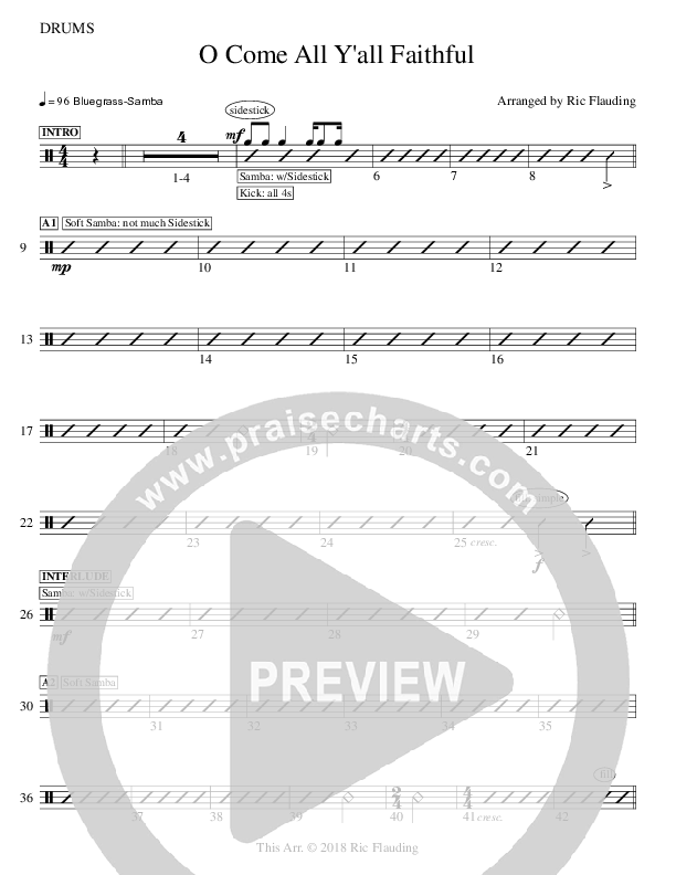 O Come All Y'all Faithful Drum Set (Ric Flauding)