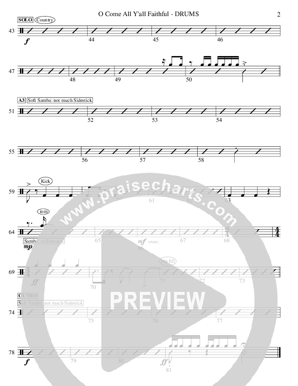 O Come All Y'all Faithful Drum Set (Ric Flauding)