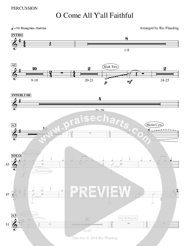 O Come All Y'all Faithful Percussion (Ric Flauding)