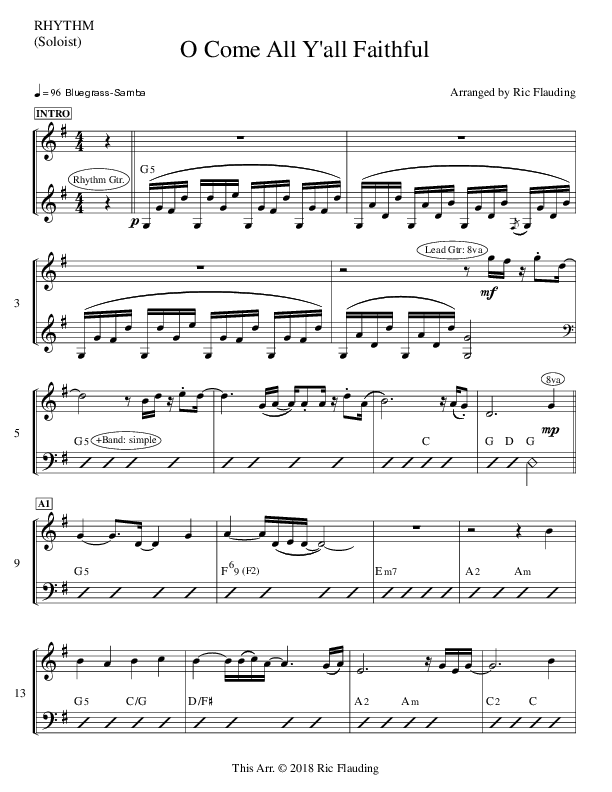 O Come All Y'all Faithful Rhythm Chart (Ric Flauding)