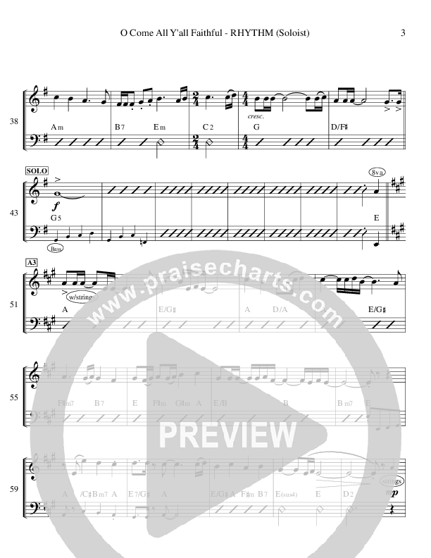 O Come All Y'all Faithful Rhythm Chart (Ric Flauding)