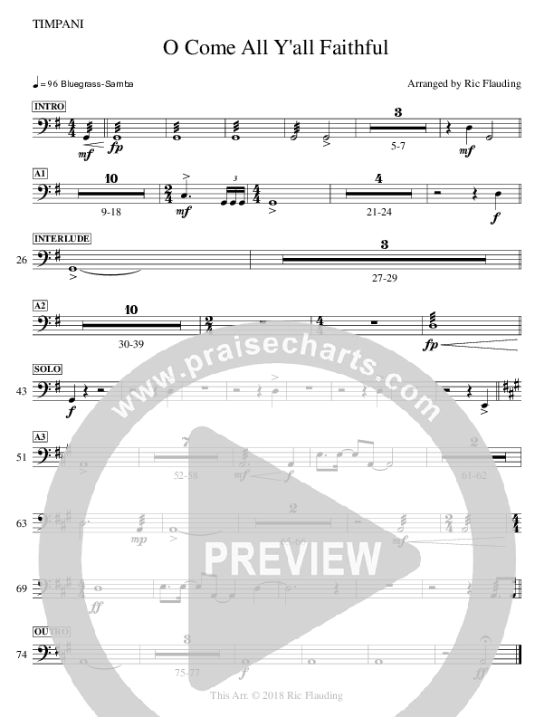O Come All Y'all Faithful Timpani (Ric Flauding)