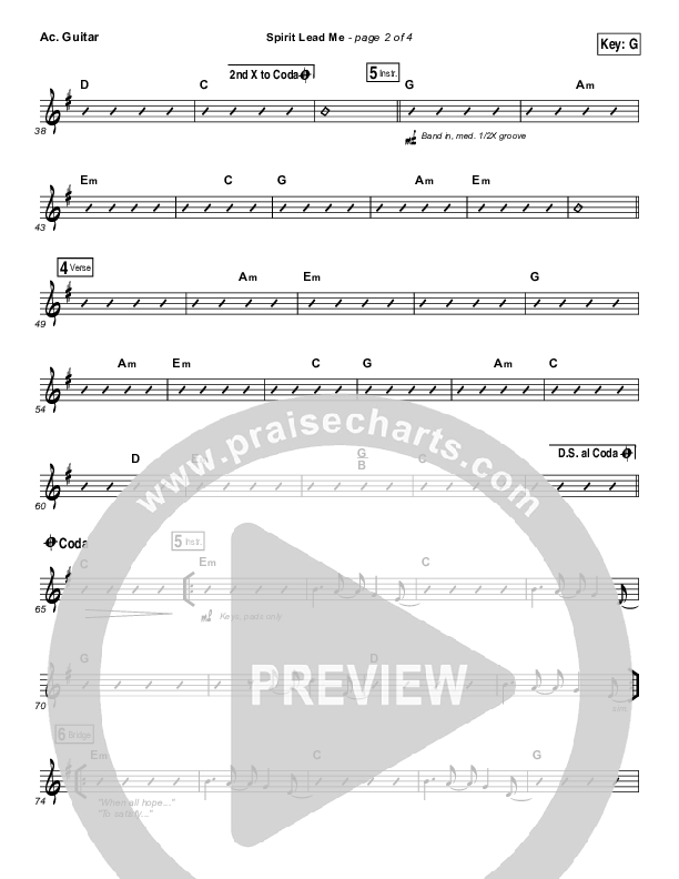 Spirit Lead Me Acoustic Guitar (Influence Music / Michael Ketterer)