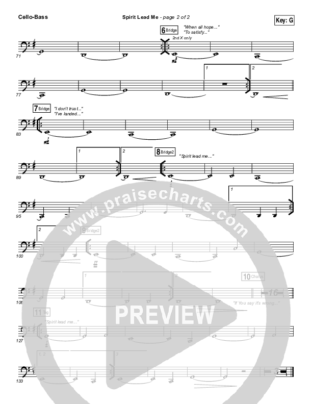 Spirit Lead Me Cello/Bass (Influence Music / Michael Ketterer)