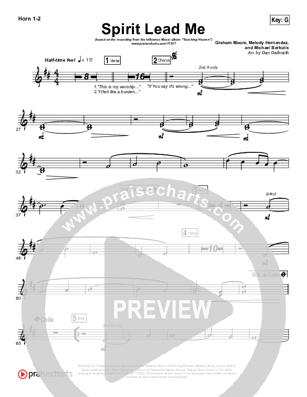 Spirit Lead Me French Horn 1/2 (Influence Music / Michael Ketterer)