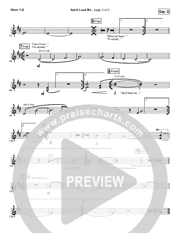 Spirit Lead Me French Horn 1/2 (Influence Music / Michael Ketterer)