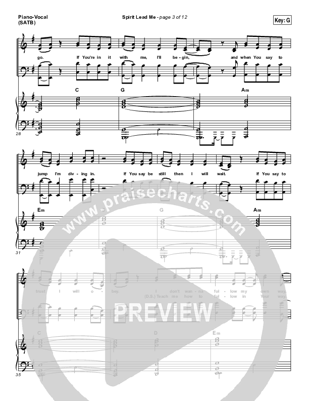 Spirit Lead Me Sheet Music PDF Influence Music Michael Ketterer 
