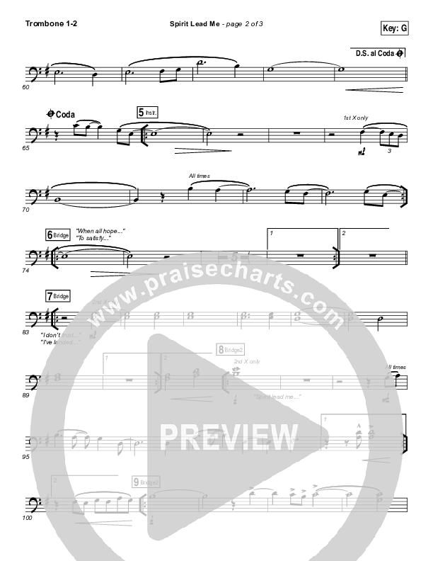 Spirit Lead Me Trombone 1/2 (Influence Music / Michael Ketterer)