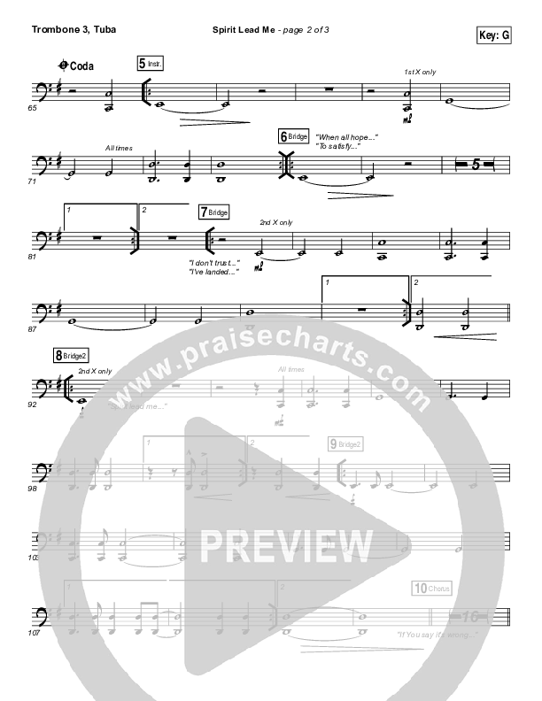 Spirit Lead Me Trombone 3/Tuba (Influence Music / Michael Ketterer)