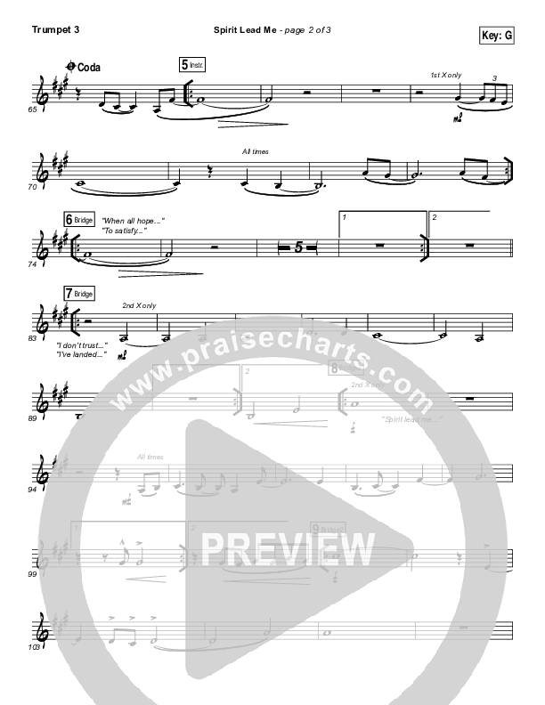 Spirit Lead Me Trumpet 3 (Influence Music / Michael Ketterer)