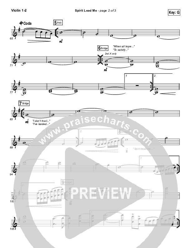 Spirit Lead Me Violin 1/2 (Influence Music / Michael Ketterer)