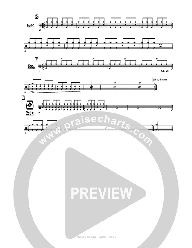 You Hold Me Now Drum Set (Hillsong Worship)