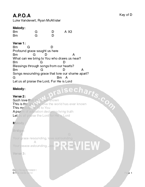 A.P.O.A Chords & Lyrics (The Arctic)