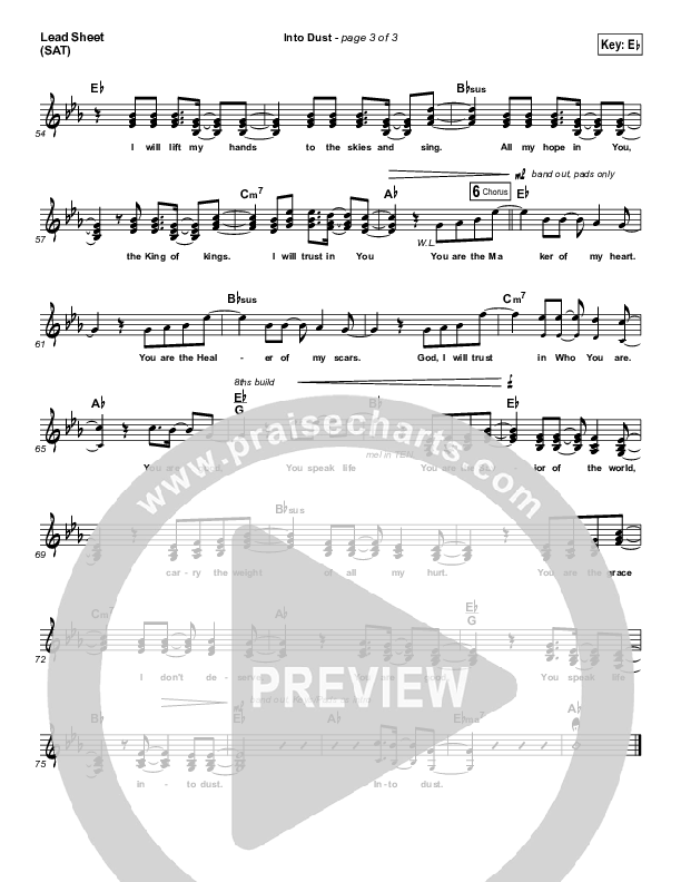 Into Dust Lead Sheet (SAT) (Mack Brock)