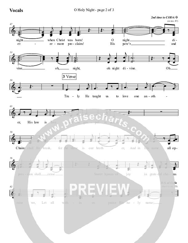 O Holy Night Choir Sheet (SATB) (Austin Stone Worship / Aaron Ivey)