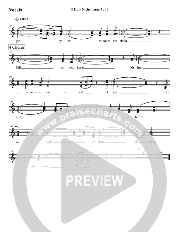 O Holy Night Choir Sheet (SATB) (Austin Stone Worship / Aaron Ivey)