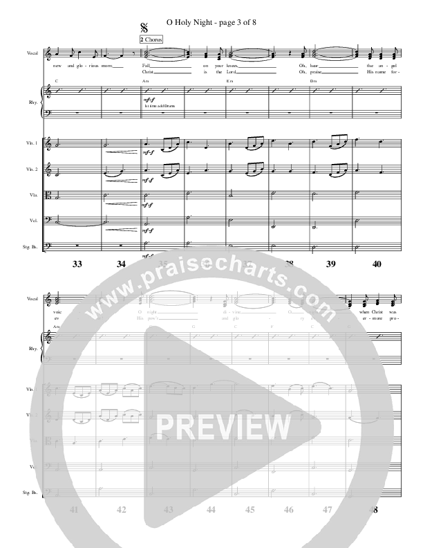 O Holy Night Conductor's Score (Austin Stone Worship / Aaron Ivey)