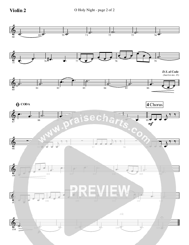 O Holy Night Violin 2 (Austin Stone Worship / Aaron Ivey)