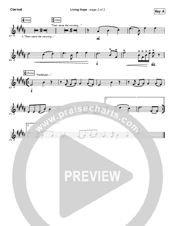 Living Hope Clarinet 1,2 (Bethel Music / Bethany Wohrle)