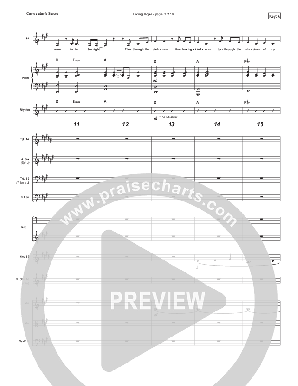 Living Hope Conductor's Score (Bethel Music / Bethany Wohrle)