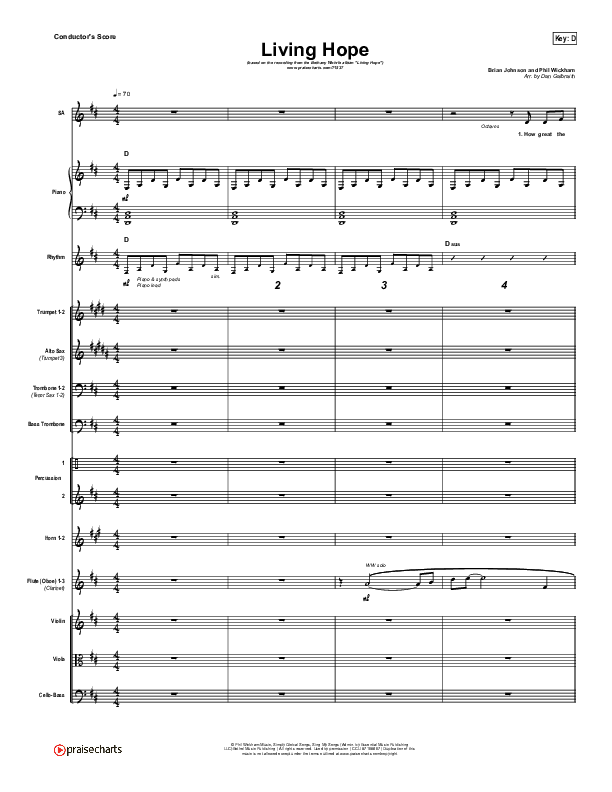 Living Hope Conductor's Score (Bethel Music / Bethany Wohrle)