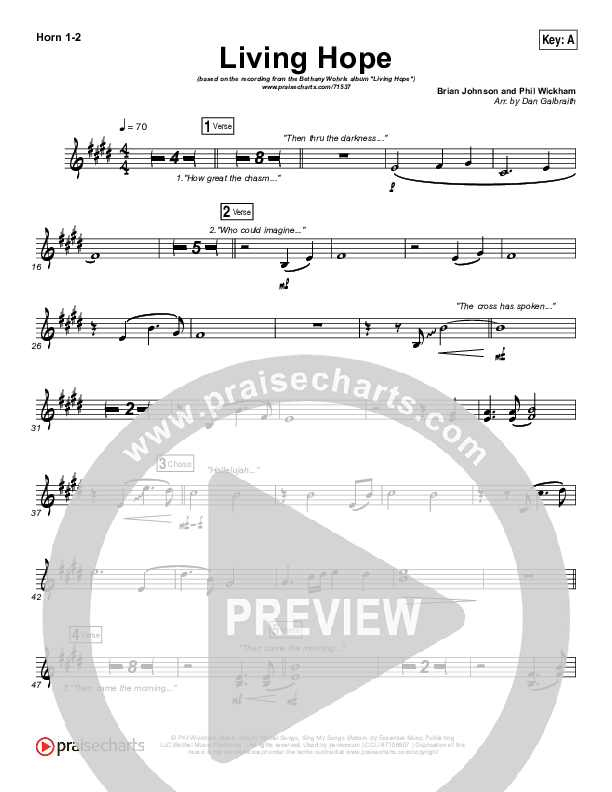 Living Hope French Horn 1,2 (Bethel Music / Bethany Wohrle)
