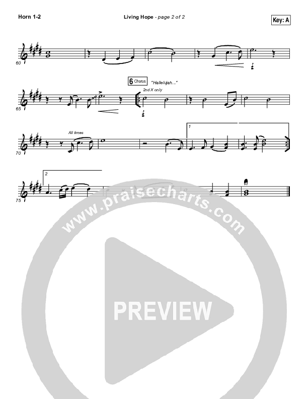 Living Hope French Horn 1,2 (Bethel Music / Bethany Wohrle)