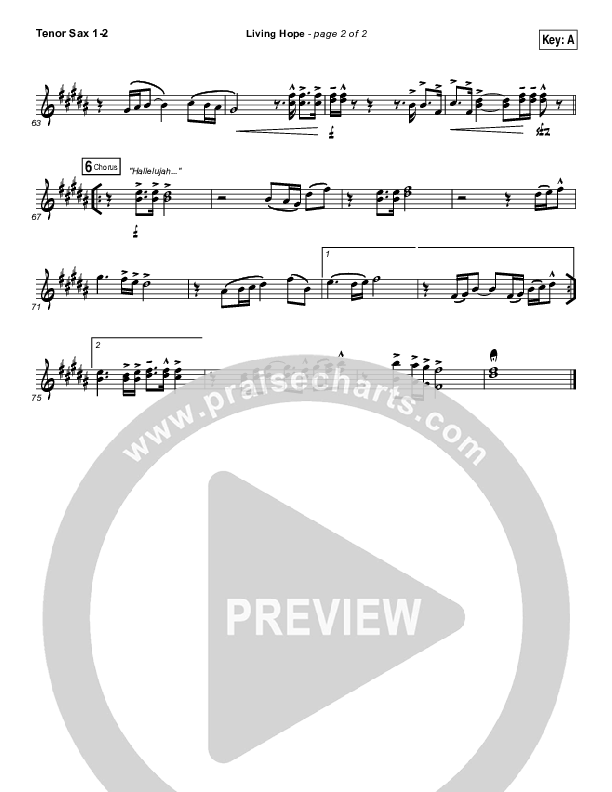 Living Hope Tenor Sax 1,2 (Bethel Music / Bethany Wohrle)