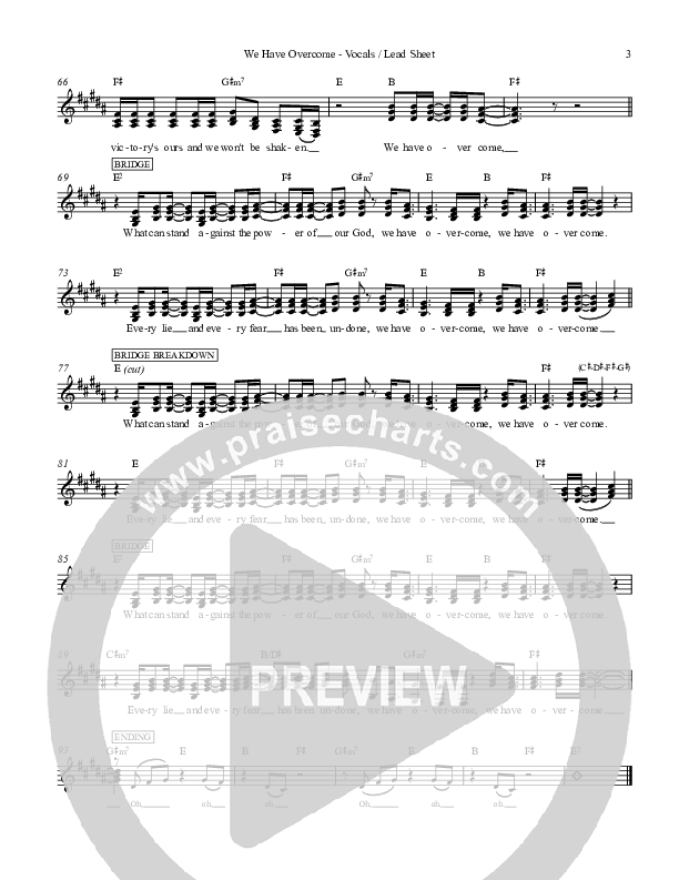 We Have Overcome Lead Sheet (Brittani Scott)