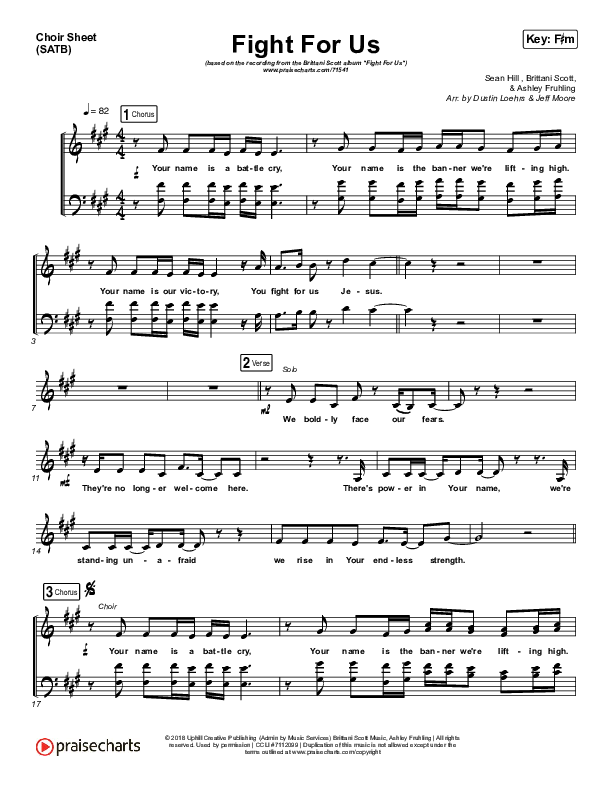 Fight For Us Choir Vocals (SATB) (Brittani Scott)