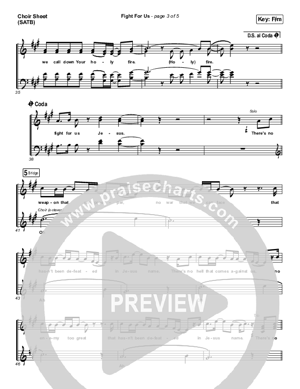 Fight For Us Choir Vocals (SATB) (Brittani Scott)