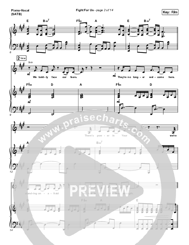 Fight For Us Piano/Vocal Pack (Brittani Scott)